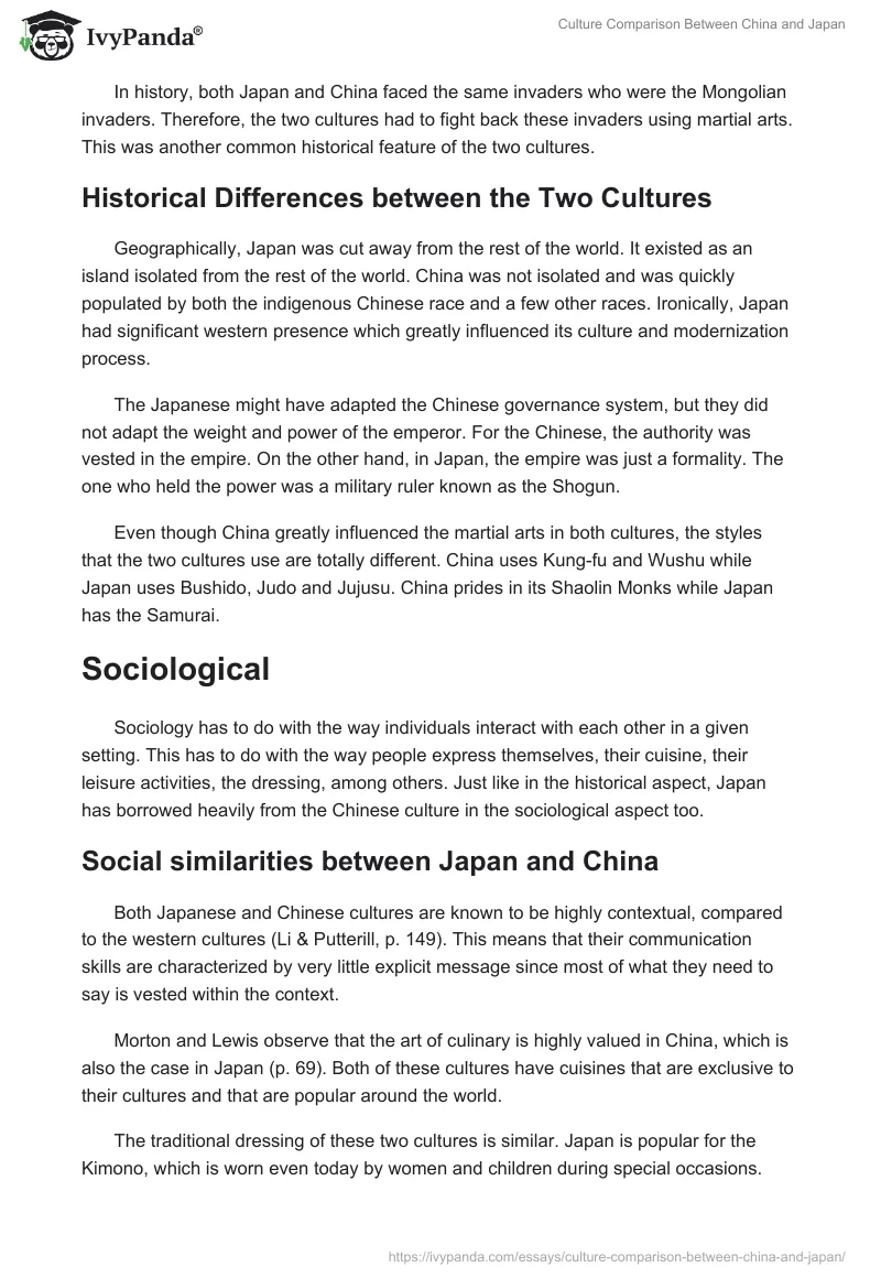 Culture Comparison Between China and Japan. Page 3