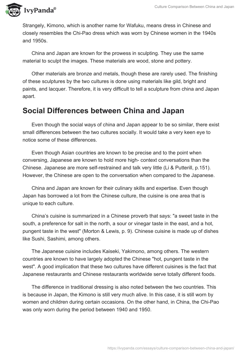 Culture Comparison Between China and Japan. Page 4