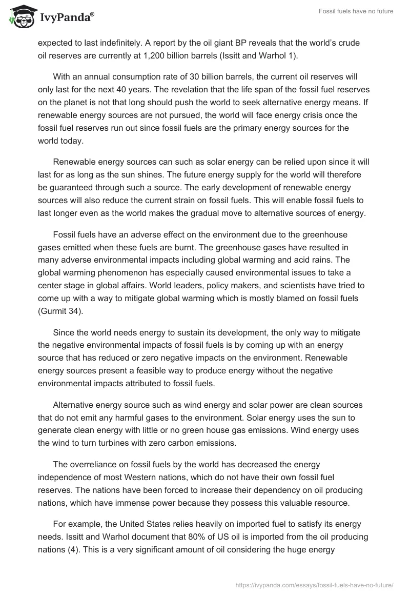 Fossil fuels have no future. Page 2