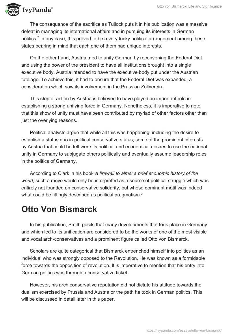 Otto von Bismarck: Life and Significance. Page 2