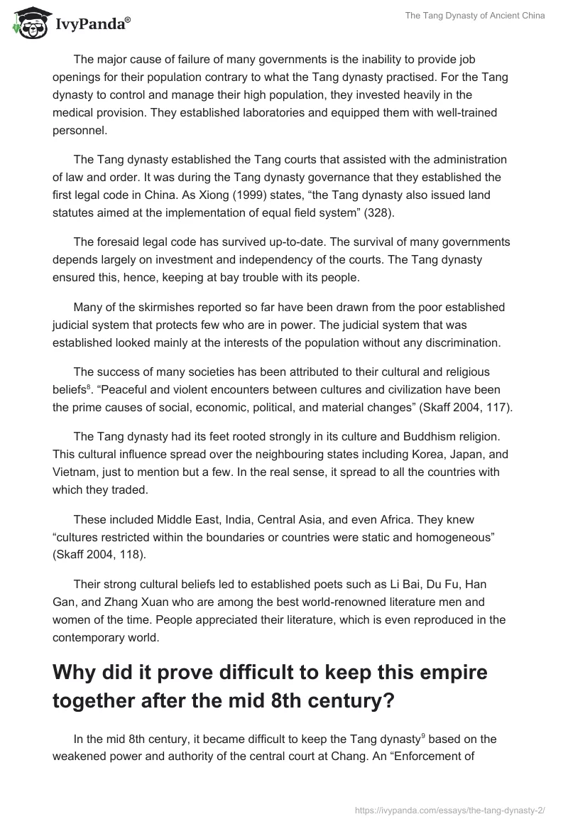 The Tang Dynasty of Ancient China. Page 4