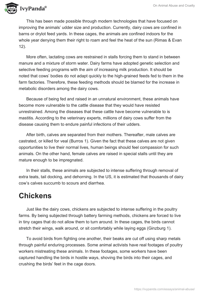 On Animal Abuse and Cruelty. Page 2