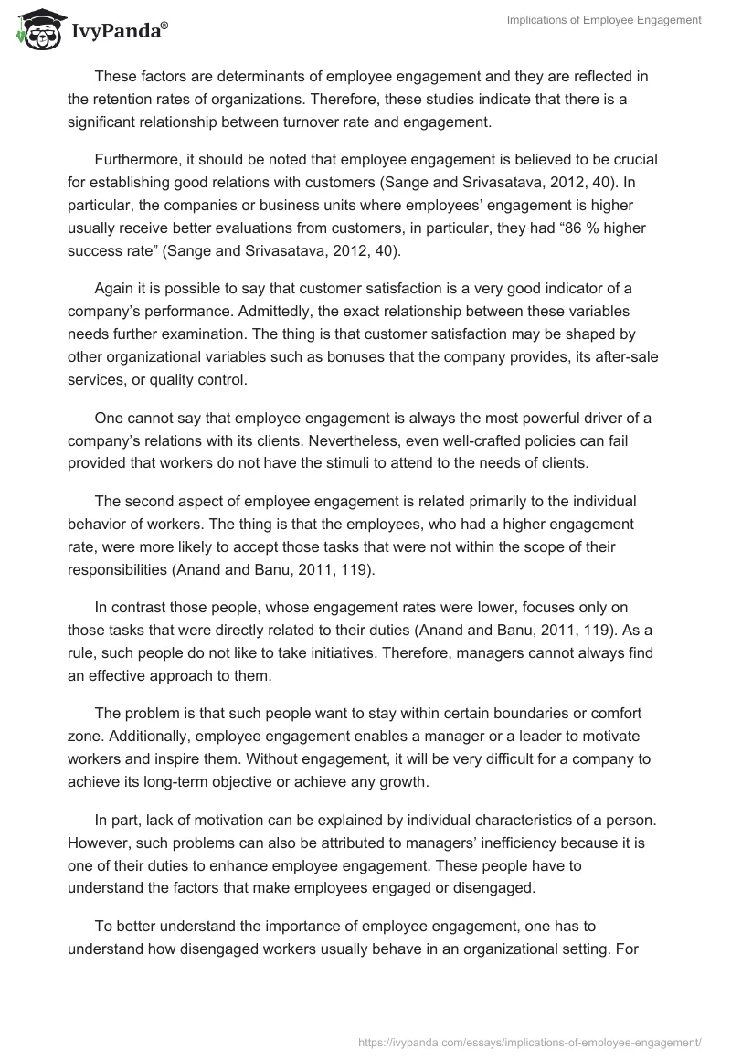 Implications of Employee Engagement. Page 3