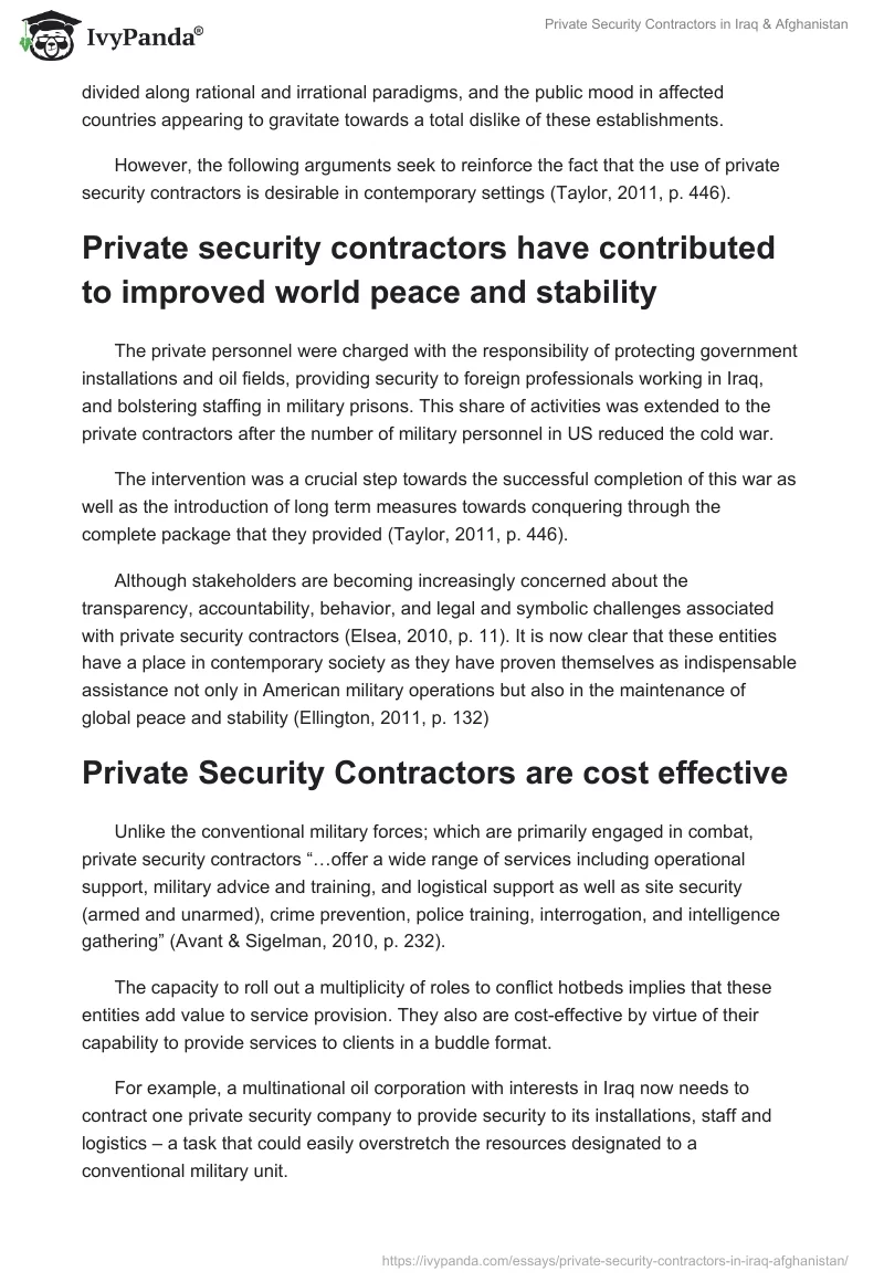 Private Security Contractors in Iraq & Afghanistan. Page 3