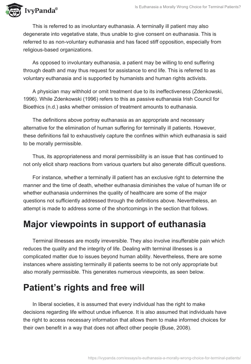 Is Euthanasia a Morally Wrong Choice for Terminal Patients?. Page 3