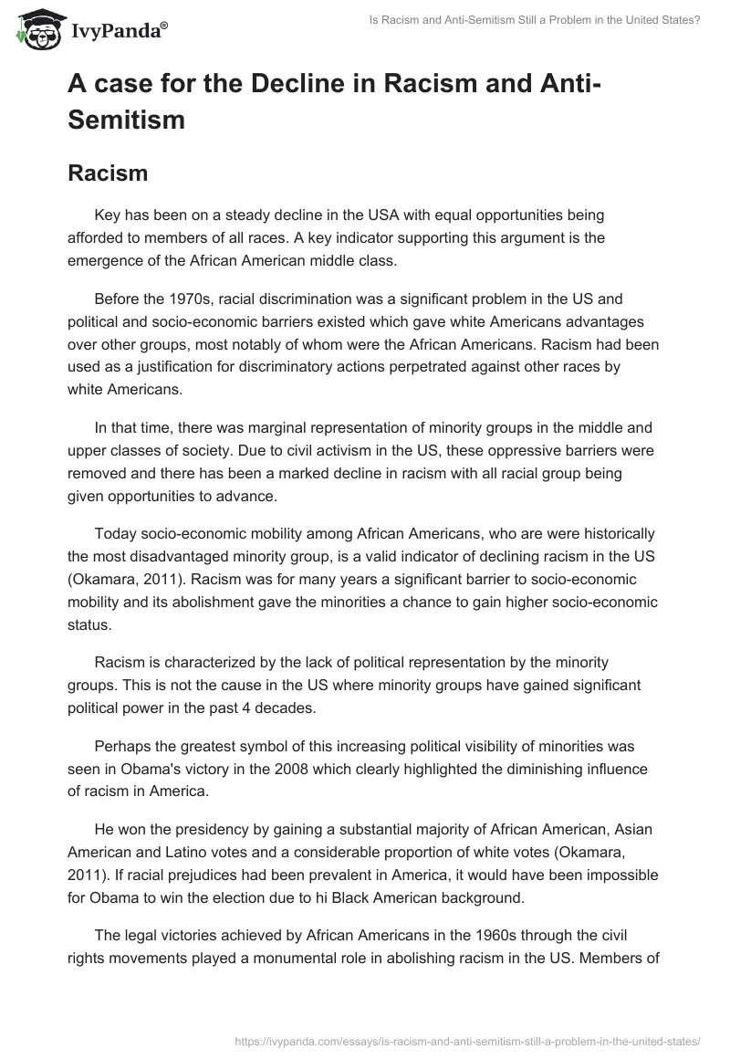 Is Racism and Anti-Semitism Still a Problem in the United States?. Page 2