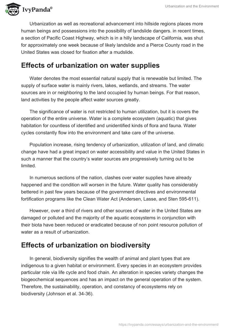 Urbanization and the Environment. Page 4