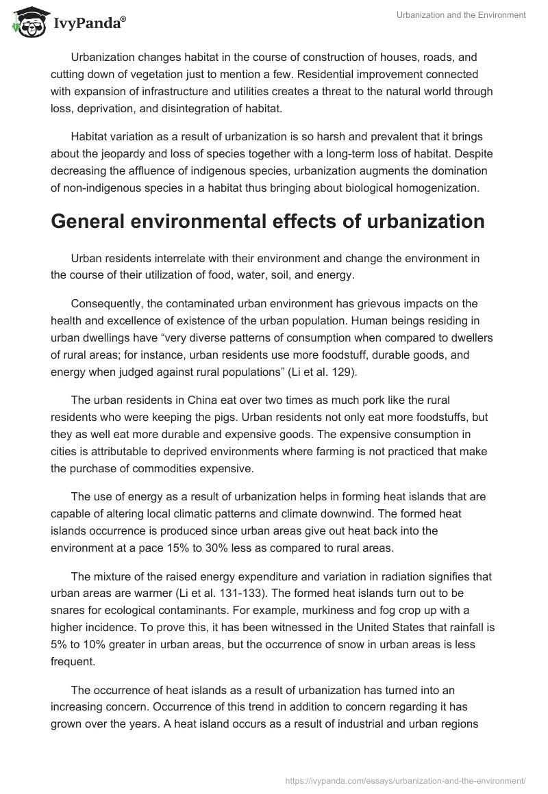Urbanization and the Environment. Page 5