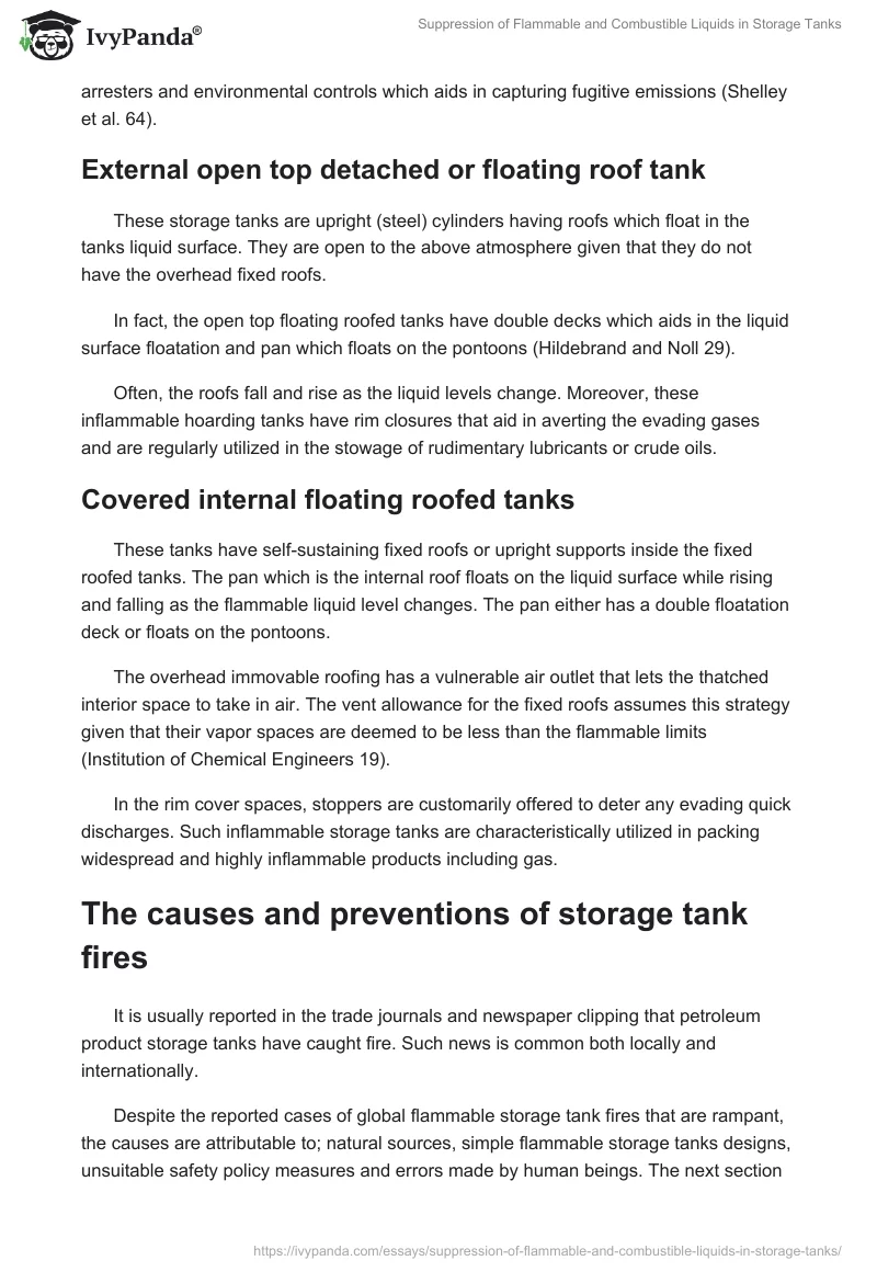 Suppression of Flammable and Combustible Liquids in Storage Tanks. Page 4