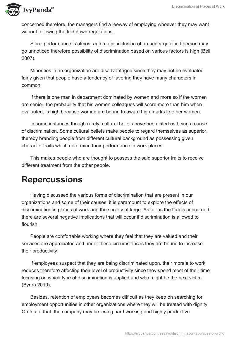 Discrimination at Places of Work. Page 4