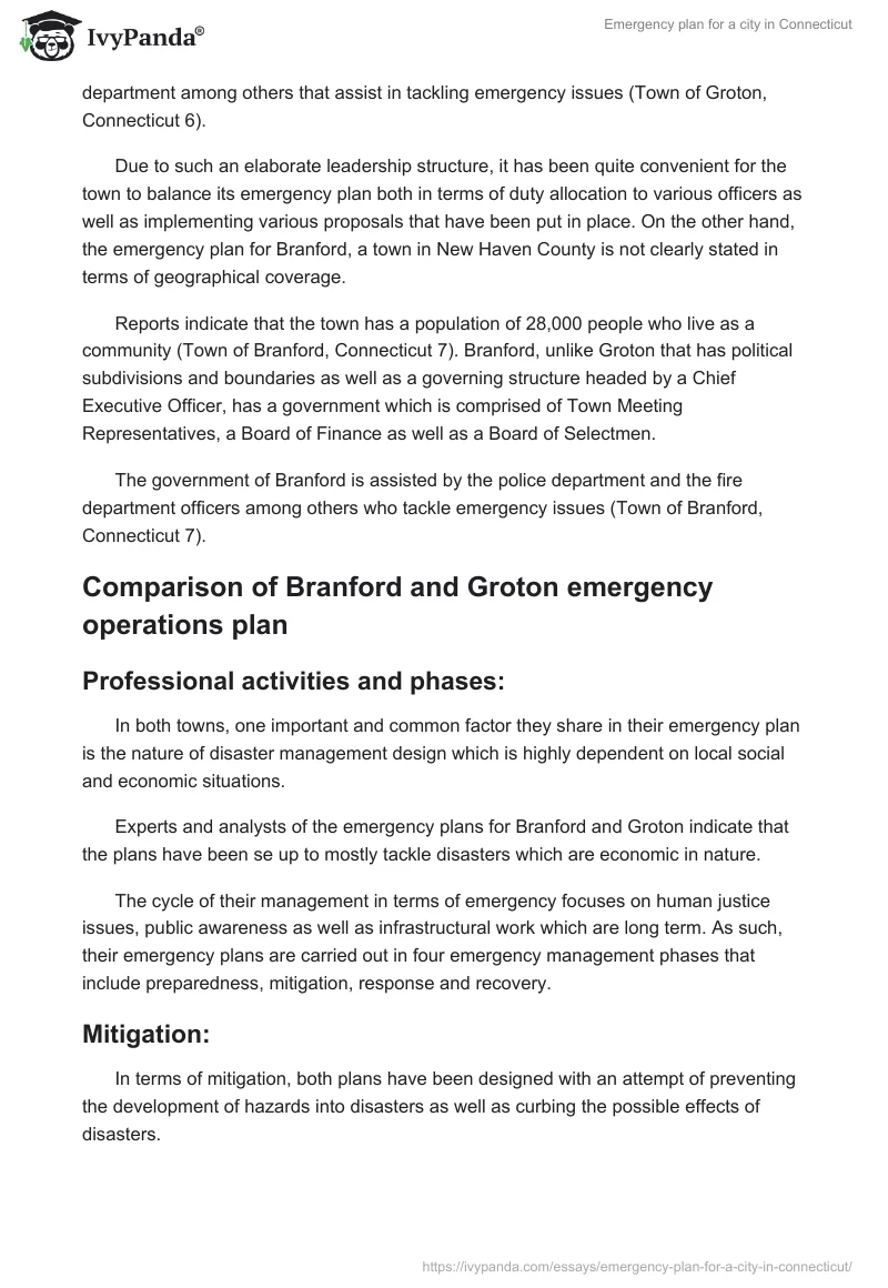 Emergency plan for a city in Connecticut. Page 2