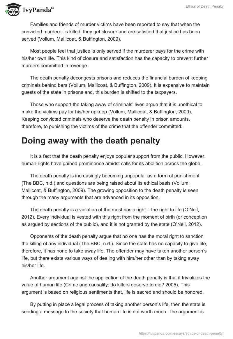 Ethics of Death Penalty. Page 3