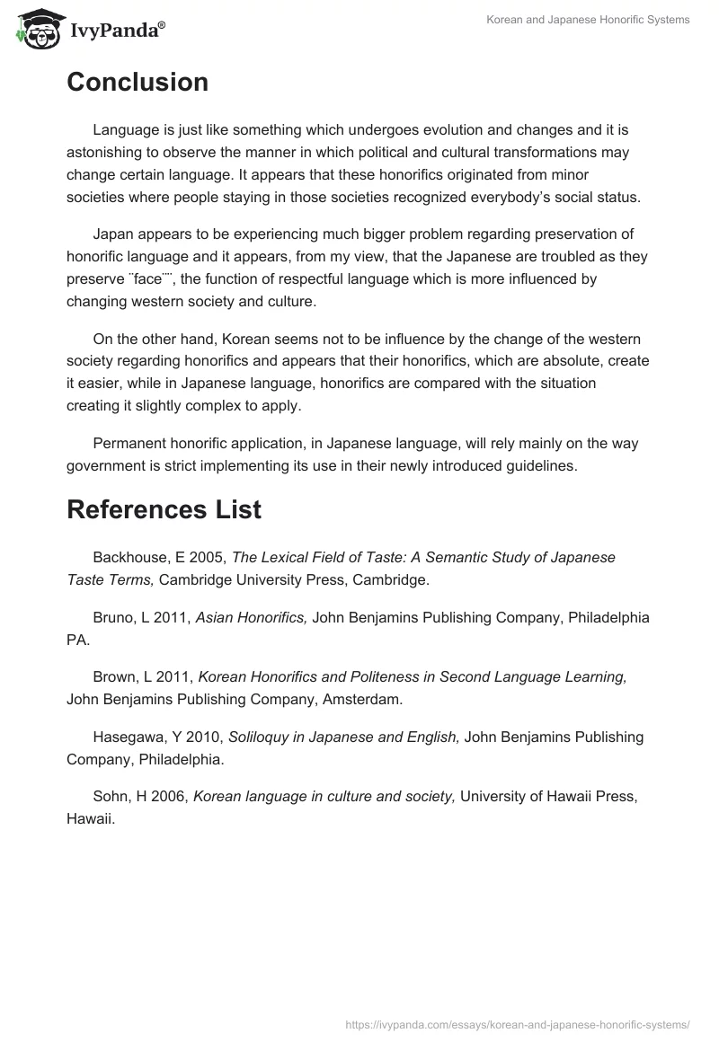 Korean and Japanese Honorific Systems. Page 4