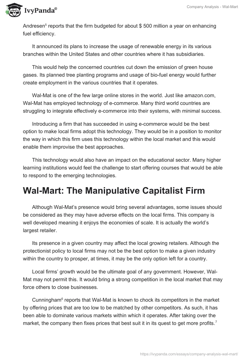 Company Analysis - Wal-Mart. Page 3