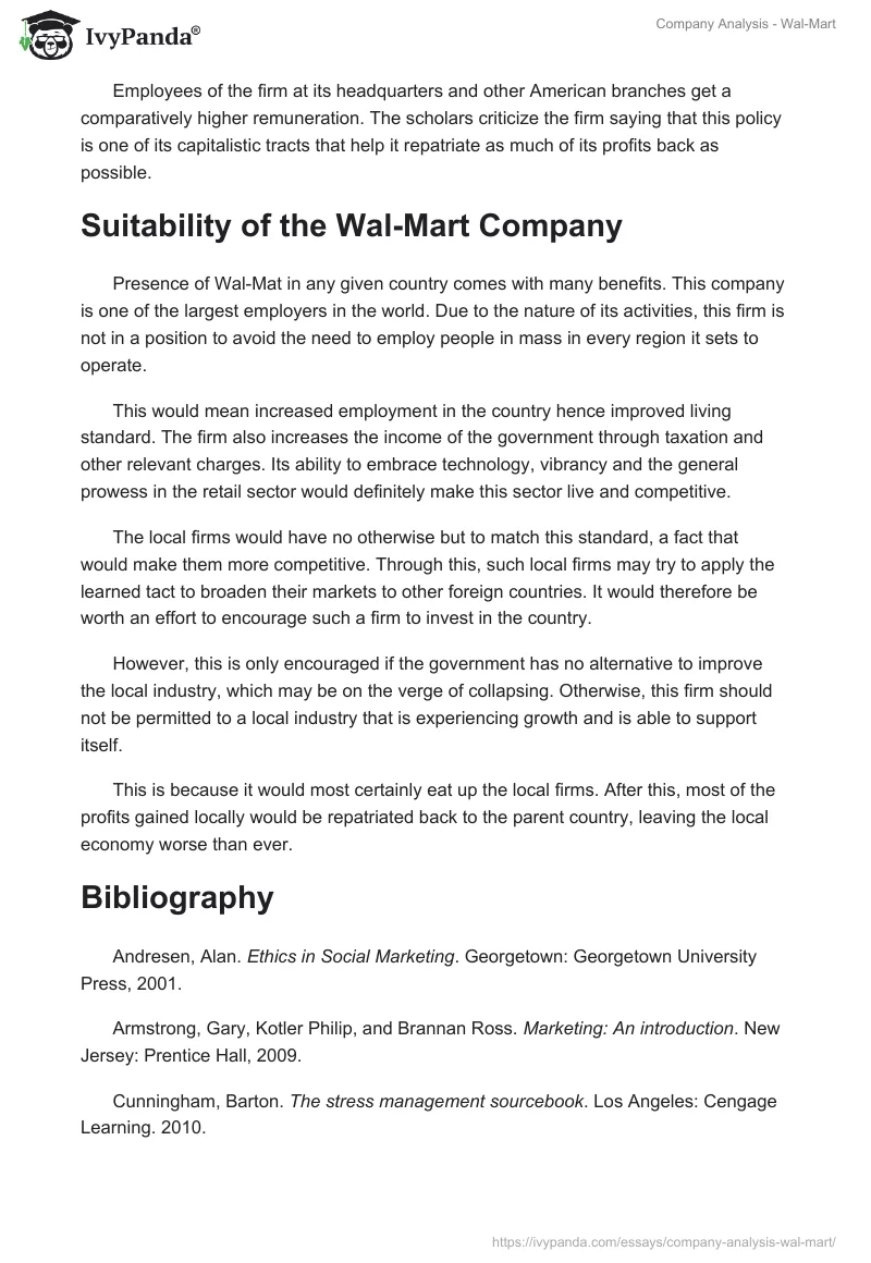 Company Analysis - Wal-Mart. Page 5