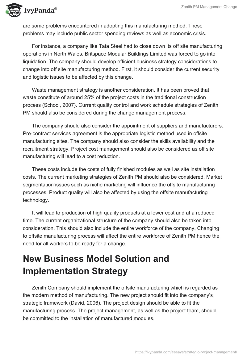 Zenith PM Management Change. Page 3