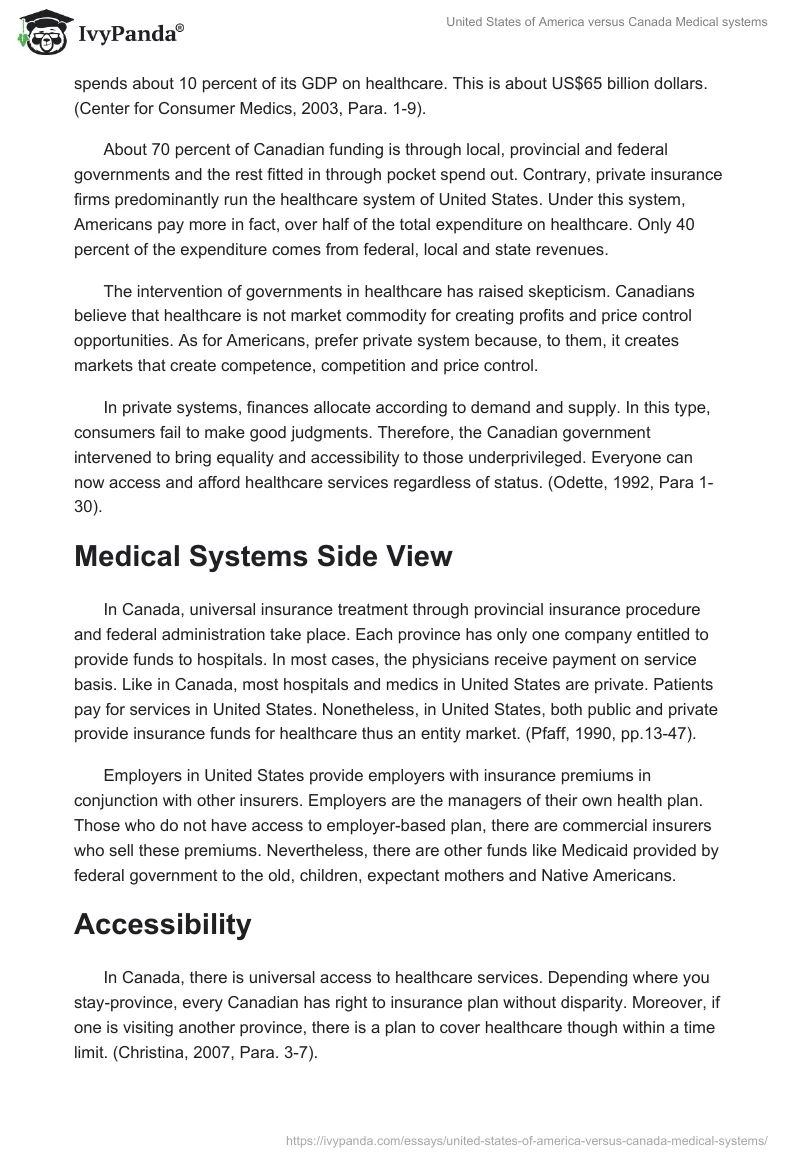 United States of America versus Canada Medical systems. Page 2