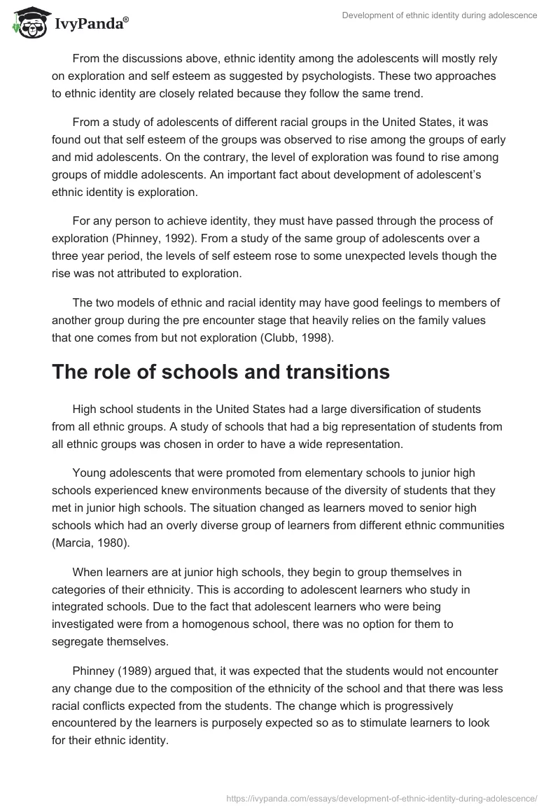 Development of Ethnic Identity During Adolescence. Page 4