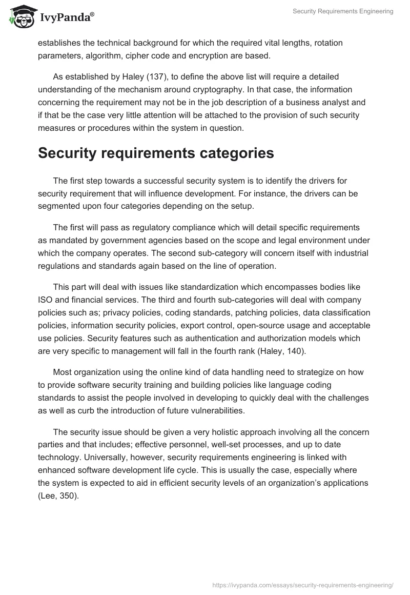 Security Requirements Engineering. Page 3