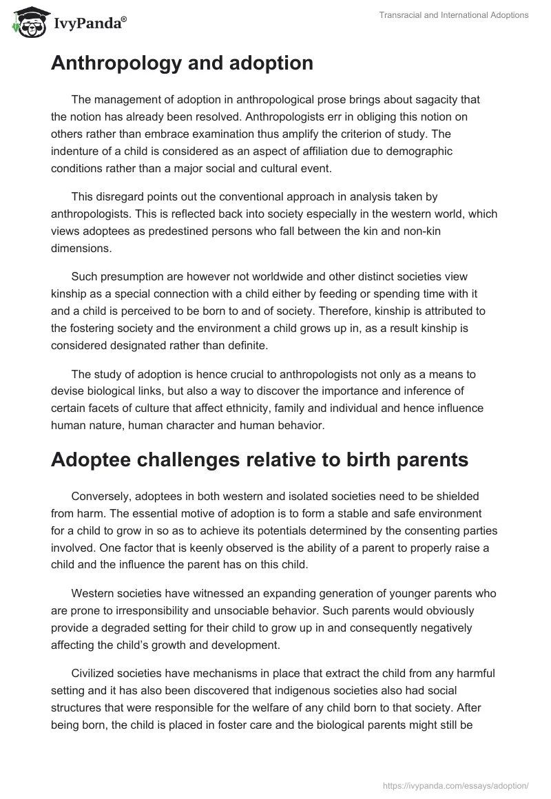 Transracial and International Adoptions. Page 2