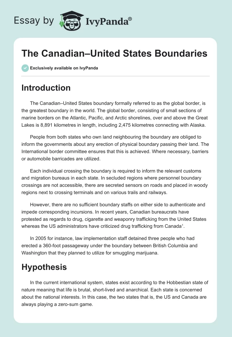 The Canadian–United States Boundaries. Page 1