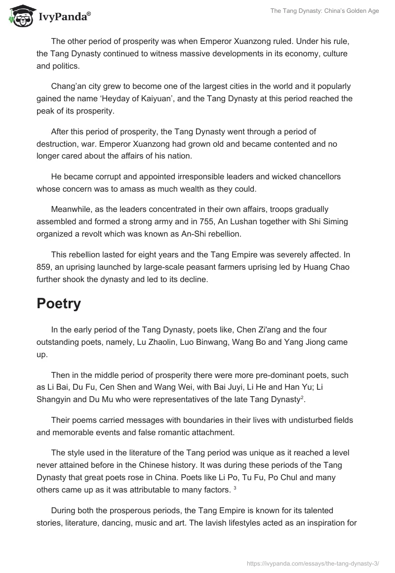 The Tang Dynasty: China’s Golden Age. Page 2