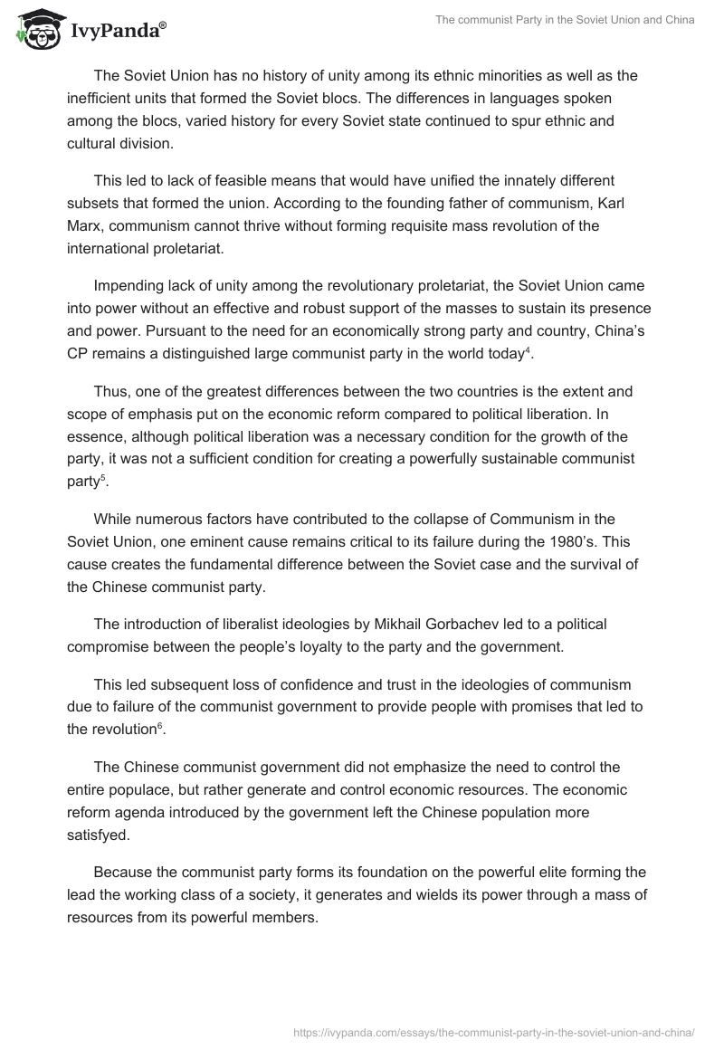 The communist Party in the Soviet Union and China. Page 2