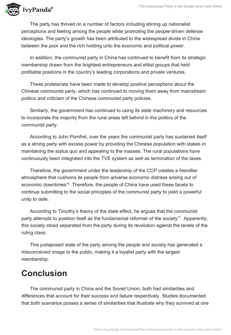 The communist Party in the Soviet Union and China. Page 5