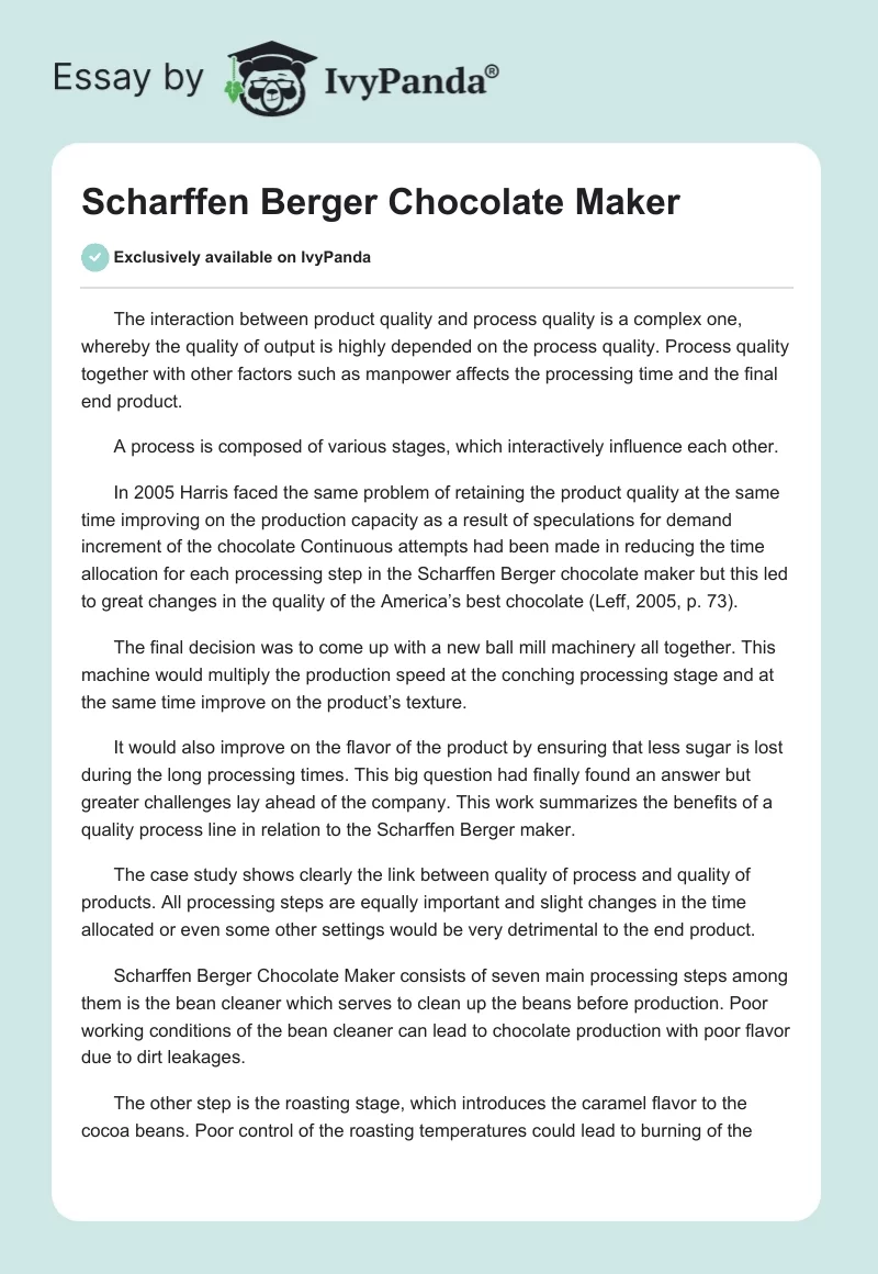 Scharffen Berger Chocolate Maker. Page 1
