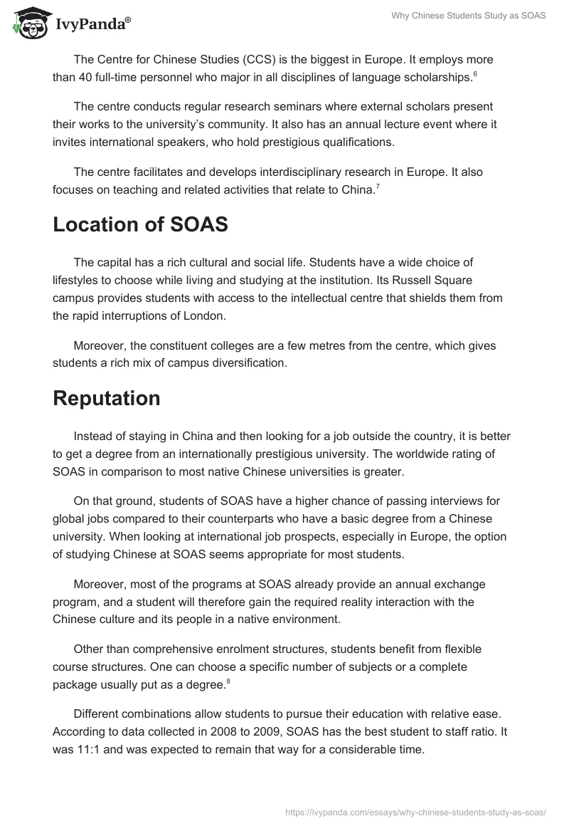 Why Chinese Students Study as SOAS. Page 5