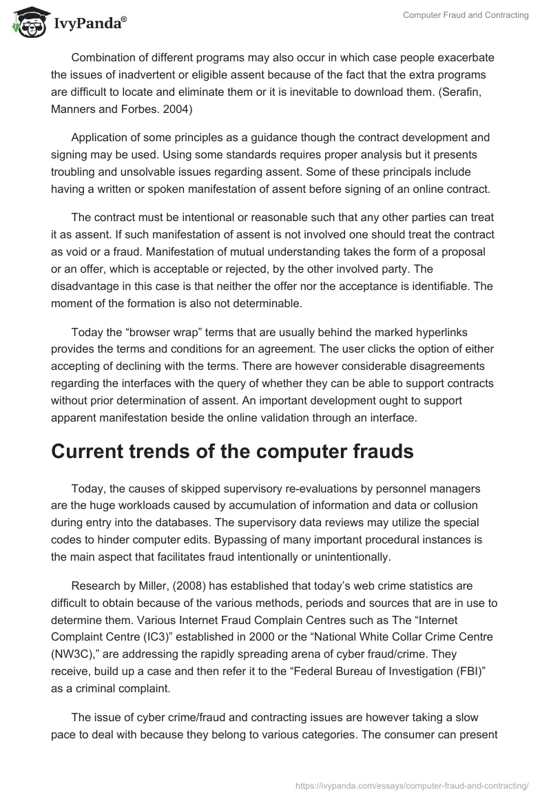 Computer Fraud and Contracting. Page 4