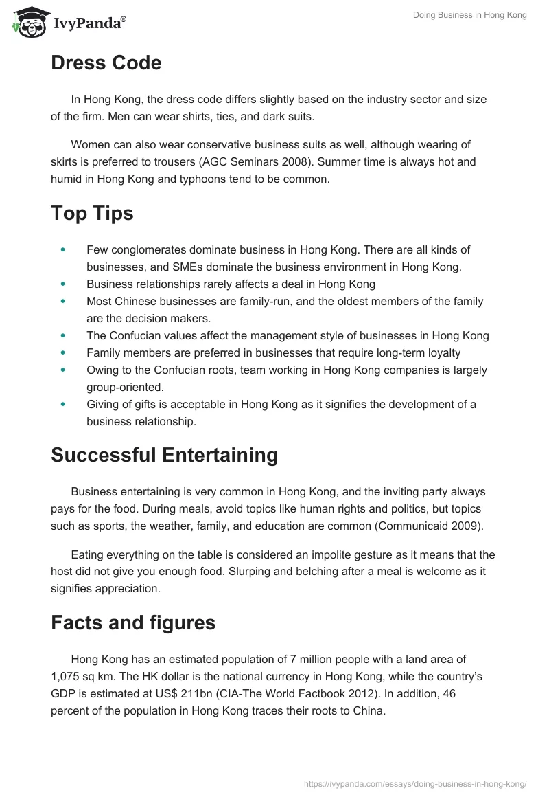 Doing Business in Hong Kong. Page 4