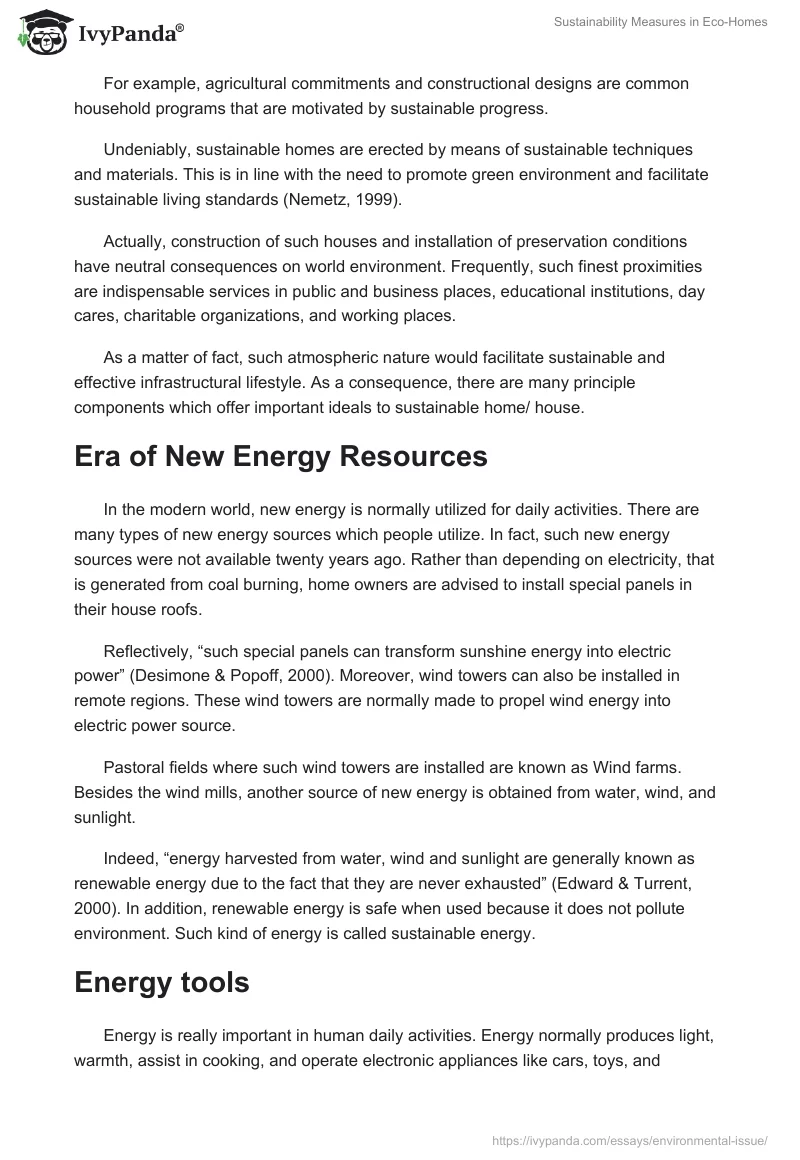 Sustainability Measures in Eco-Homes. Page 3