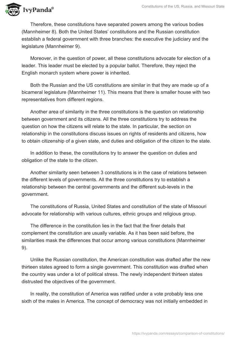 Constitutions of the US, Russia, and Missouri State. Page 2