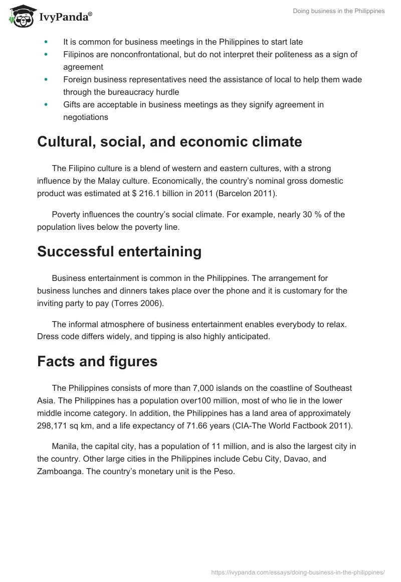Doing business in the Philippines. Page 4