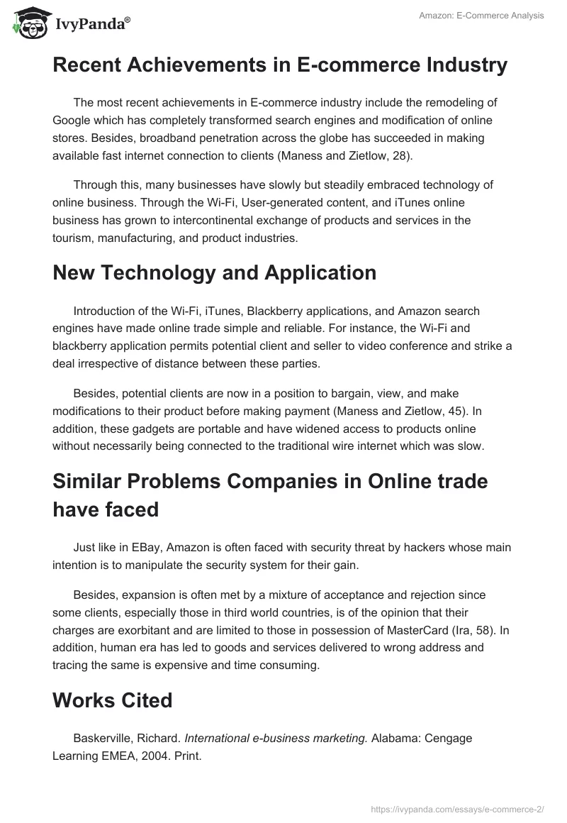 Amazon: E-Commerce Analysis. Page 4