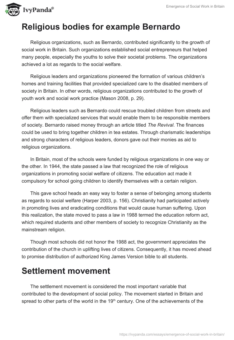 Emergence of Social Work in Britain. Page 5