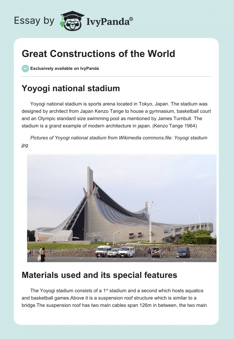 Great Constructions of the World. Page 1