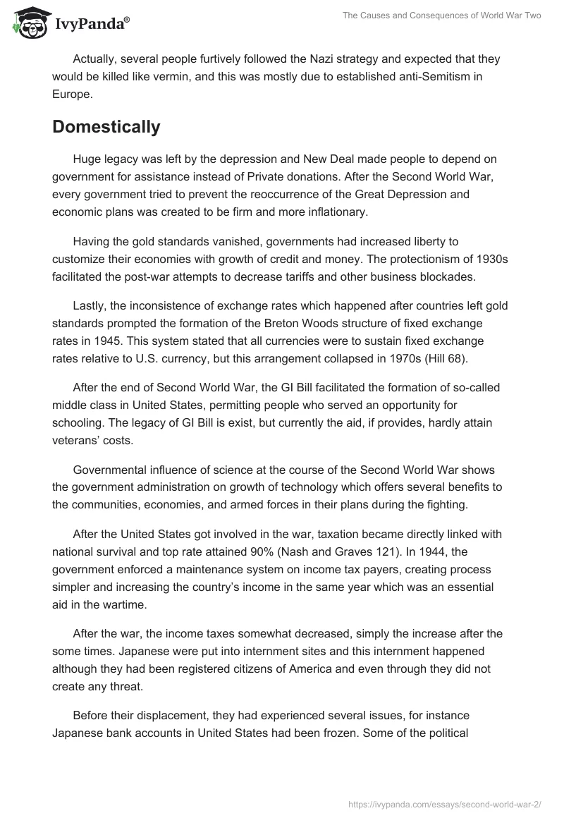 The Causes and Consequences of World War Two. Page 3