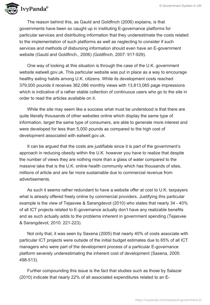 E-Government System in UK. Page 5