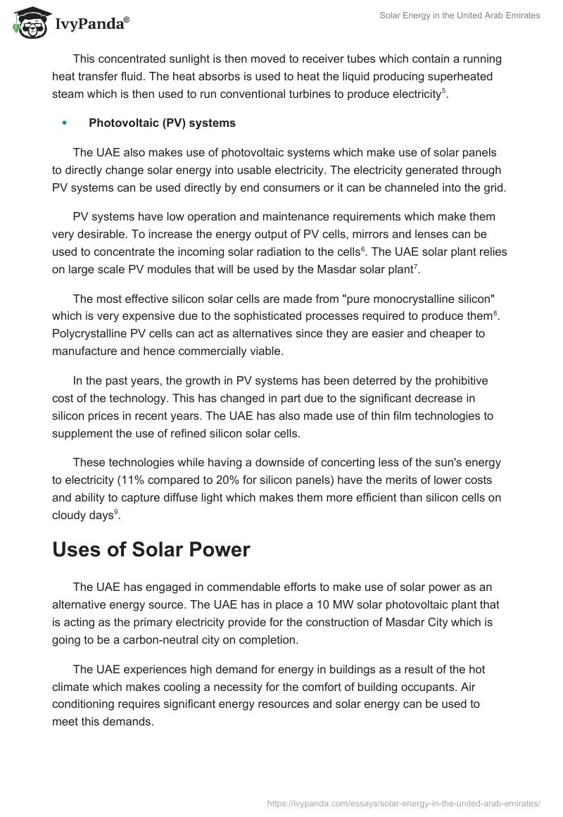 Solar Energy in the United Arab Emirates. Page 3