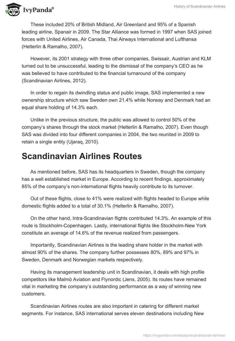 History of Scandinavian Airlines. Page 3