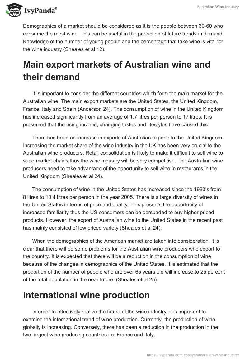Australian Wine Industry. Page 3