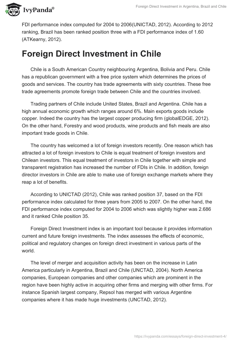 Foreign Direct Investment in Argentina, Brazil and Chile. Page 3