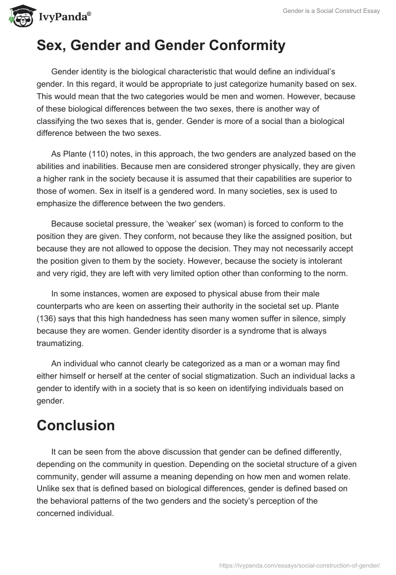 Gender is a Social Construct Essay. Page 4