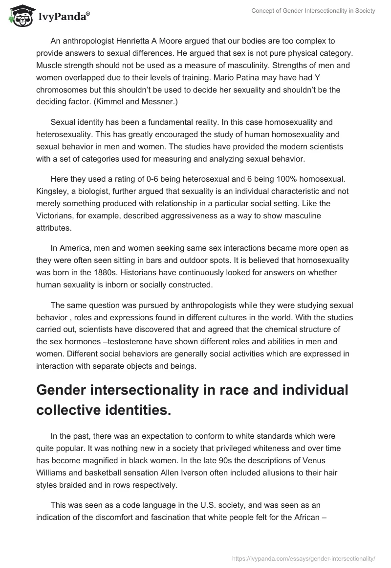 Concept of Gender Intersectionality in Society. Page 3