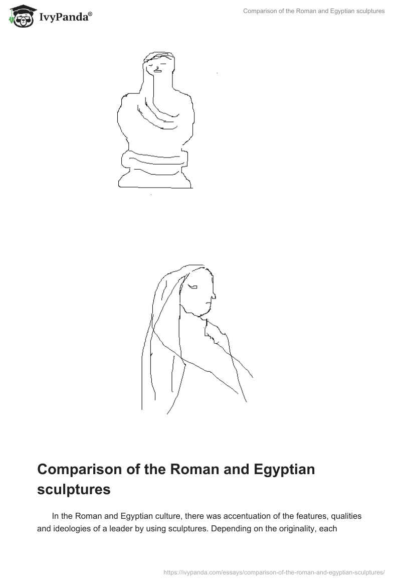 Comparison of the Roman and Egyptian sculptures. Page 4