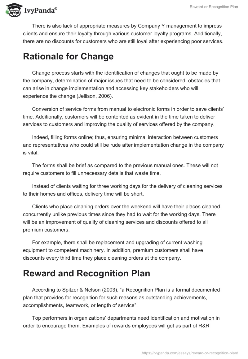 Reward or Recognition Plan. Page 2