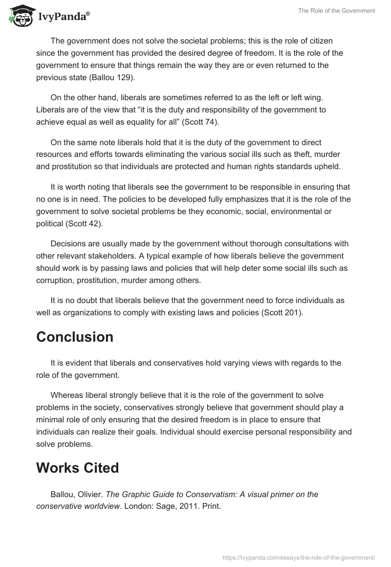 The Role of the Government. Page 2