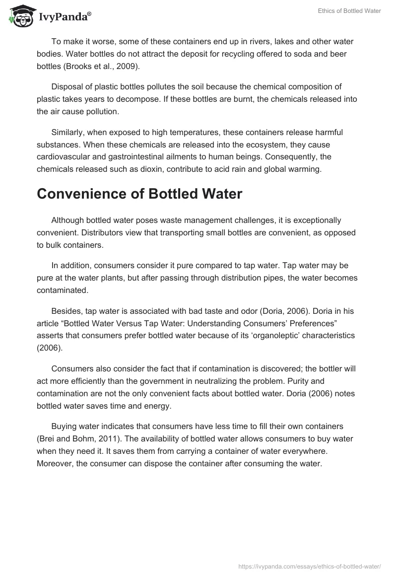 Ethics of Bottled Water. Page 4